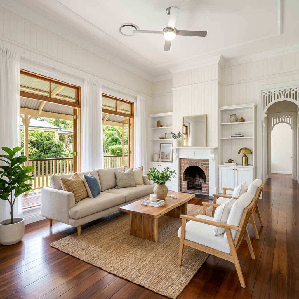 Clean, restored Queensland home after a professional hoarding clearance